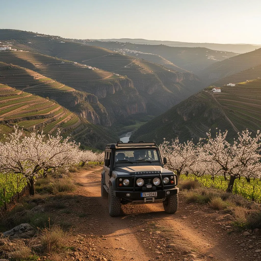 Passeio 4x4 no Douro Superior com vista panorâmica sobre o vale