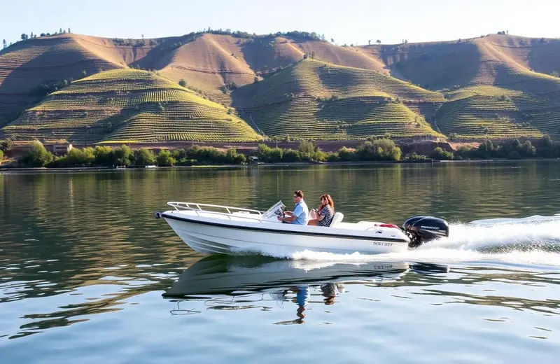 Paseo privado en barco por el Duero con vistas a los viñedos