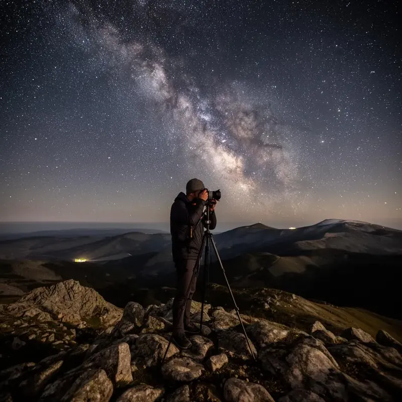 Taller de fotografía nocturna en la Sierra de la Estrella