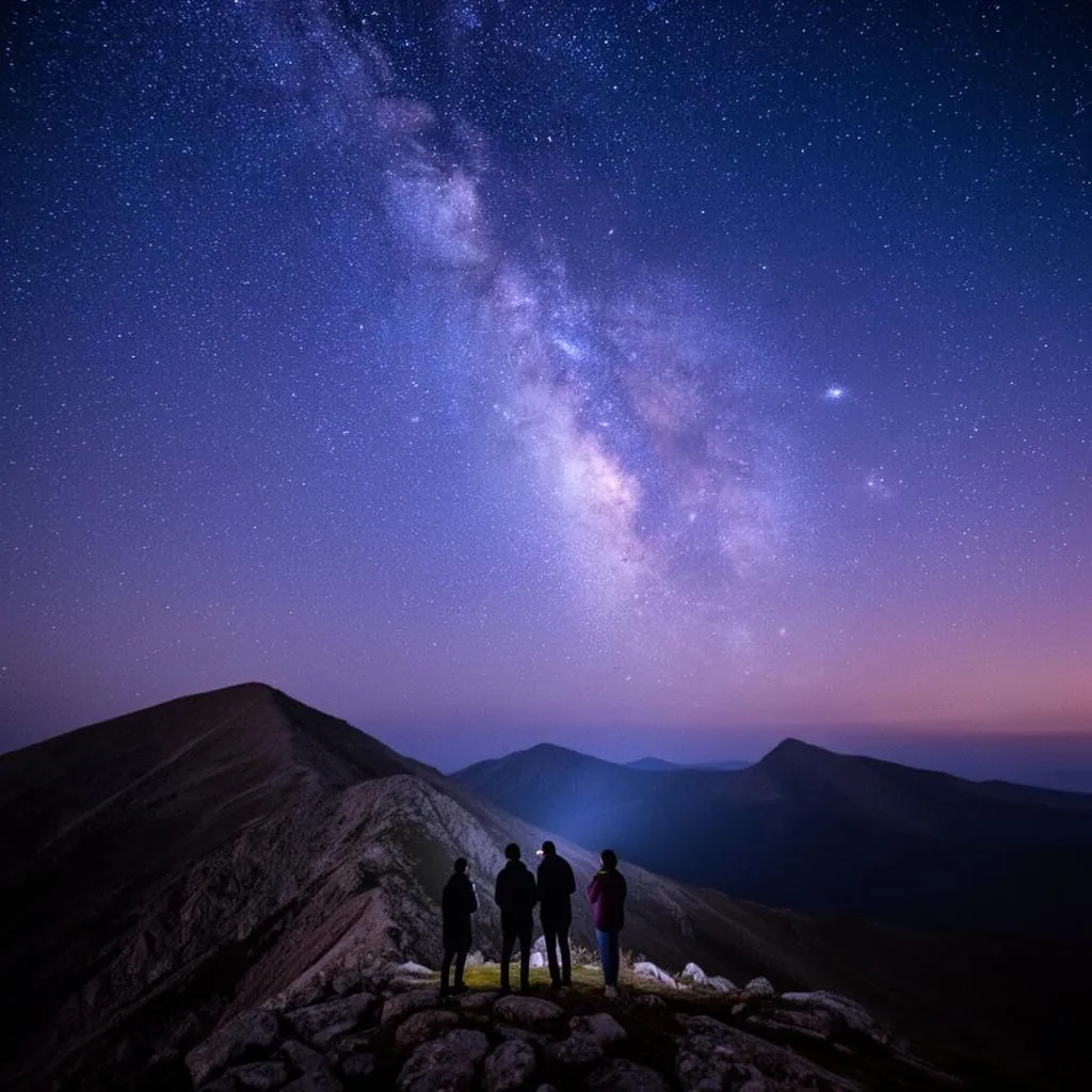 Avistamento de estrelas e Via Láctea na Serra da Estrela
