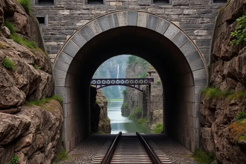 Historic Douro railway tunnels